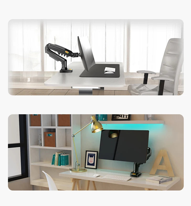 NB NORTH BAYOU F80 A5 Desktop Gas Spring 17-30" LCD LED Monitor Holder Mount Arm Full Motion Display Stand Loading 2-9 Kgs