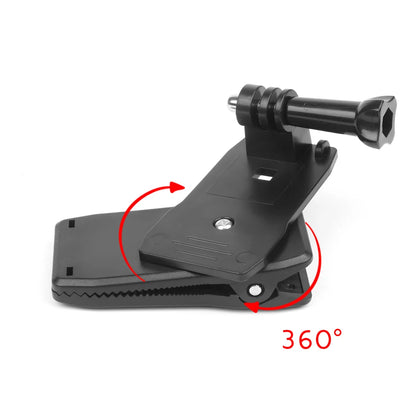 360 Degree Backpack Clip Clamp Mount for Gopro Hero 6 5 4 SJCAM Xiaomi Yi 4K Eken H9 Camera Strap Kit for Go pro Accessory