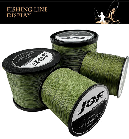 JOF 8 Strands 1000M 500M 300M 100M Braided Fishing Line Carp Fishing Weaves Linha de Pesca Multifilamento 8 fios