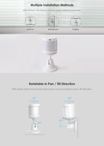 New Aqara Motion Sensor Smart Human Body Sensor Body Movement Wireless ZigBee Gateway Smart Home For Xiaomi Mijia Home Homekit