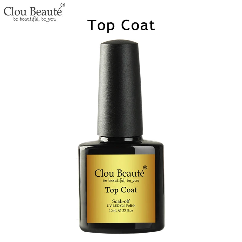 Clou Beaute Gel Nail Polish Neon Brown Royal Blue Red Green Pastal Nude Nail Art Varnishes Gel Lacquer Top Coat UV Gel Nail