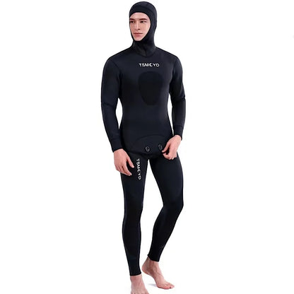 Diving Scuba Under Water Fishing SCR 3MM Black Neoprene Wetsuit Spearfishing Fishing Cold Warm Winter Two-piece Diver Suit