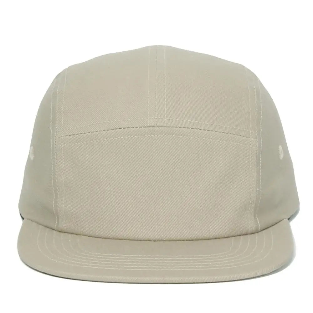 DongKing 5 Panel Cap Short Brim Hat Flat Bill Cotton Blank Camping Hats Solid Colors Low Crown Classic Adjustable