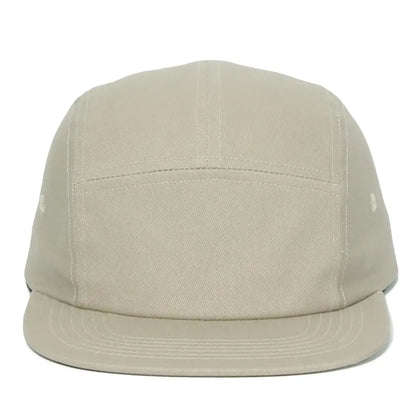 DongKing 5 Panel Cap Short Brim Hat Flat Bill Cotton Blank Camping Hats Solid Colors Low Crown Classic Adjustable