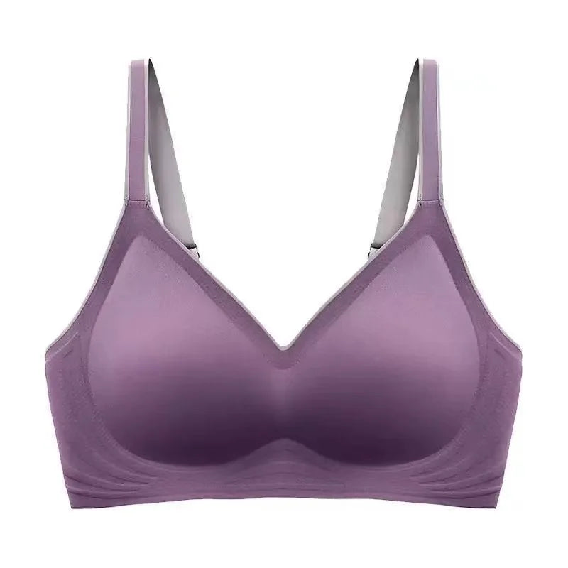 Plus Size Women's Underwear Seamless Sexy No Steel Ring Bra Push-Ups Comfortable Close-Fitting Shockproof