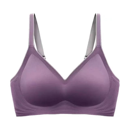 Plus Size Women's Underwear Seamless Sexy No Steel Ring Bra Push-Ups Comfortable Close-Fitting Shockproof