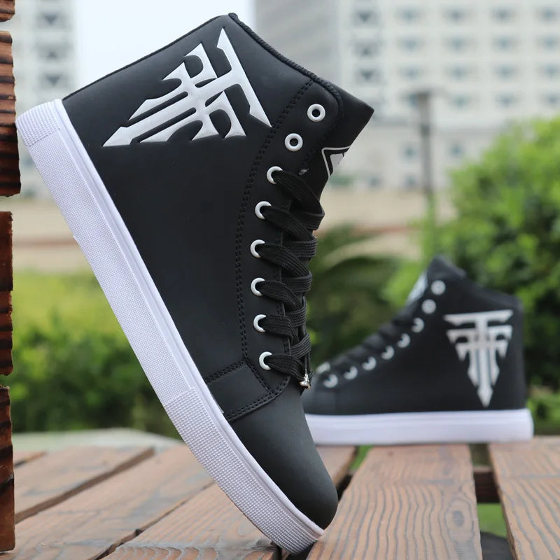 2021 New Men's High Top Sports Shoes Vulcanized Shoes Canvas Shoes Men's Casual Sports Shoes Autumn and Winter Skateboard Shoes