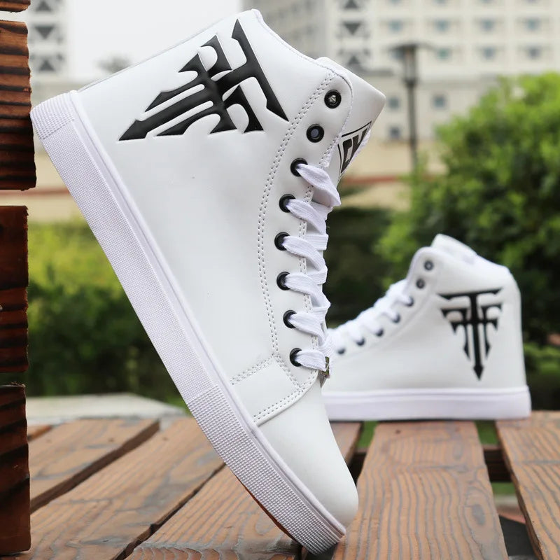 2021 New Men's High Top Sports Shoes Vulcanized Shoes Canvas Shoes Men's Casual Sports Shoes Autumn and Winter Skateboard Shoes