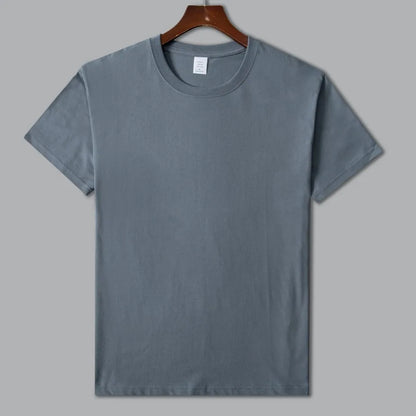 MRMT 2026 Brand New Man's 220g Pure Cotton T Shirt Men Man Solid Color Short Sleeved Combed Cotton Round Neck Thickening