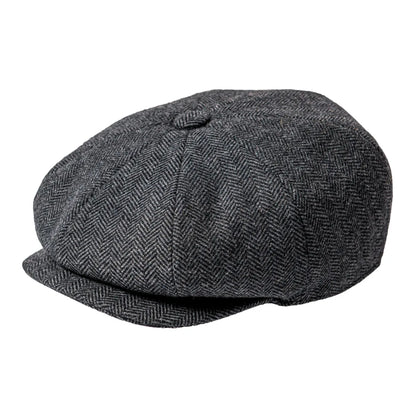 Jangoul Newsboy Keps för Män 8-Panelers Platt Keps Ullblandning
