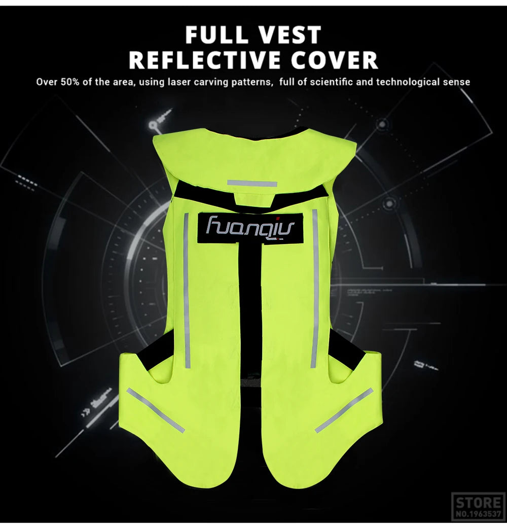 Motorcycle Airbag Vest Motorcycle Jacket Safty Life Jacket Moto Air Bag Vest Motocross Riding CE Airbag Reflective Safety Vest