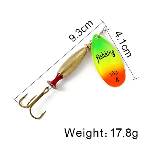NGB 1PC Long Cast 4#-18g 5#-24g Spinner Lure Bait Spoon Lures Pike Metal Fishing Lure Bass Hard Bait With Hooks