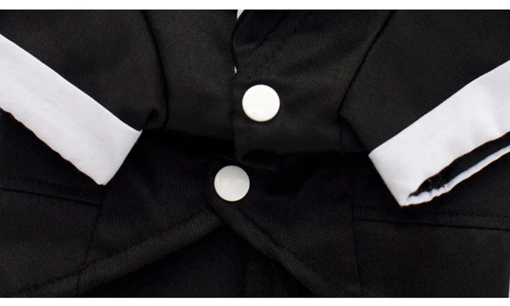Dog Suit with Bow Tie Pet Tuxedo for Small Dogs Cats Formal Cat Clothes Puppy Outfits Pet Costume for Wedding Birthday Halloween