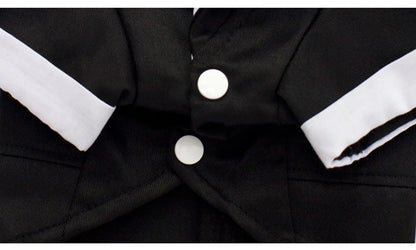 Dog Suit with Bow Tie Pet Tuxedo for Small Dogs Cats Formal Cat Clothes Puppy Outfits Pet Costume for Wedding Birthday Halloween