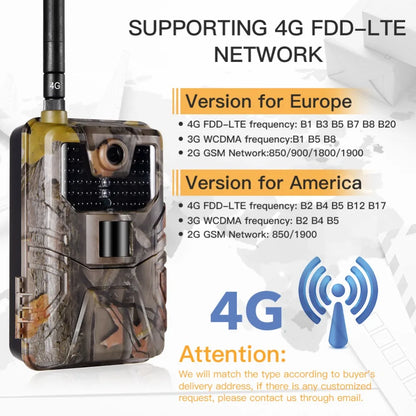 4G FTP SMTP  MMS SMS Email Trail Camera Wireless Wildlife Wild Hunting Cameras Cellular Mobile HC900LTE 20MP 1080P Night Vision