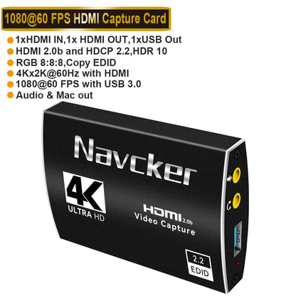 ZY-HC30A USB 3.0 HDMI-capture card – 4K/60 input och 1080p/60