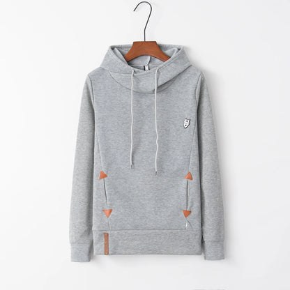 Long Sleeve Embroidered Hoodie, Pocket, Fashion Trend, Autumn