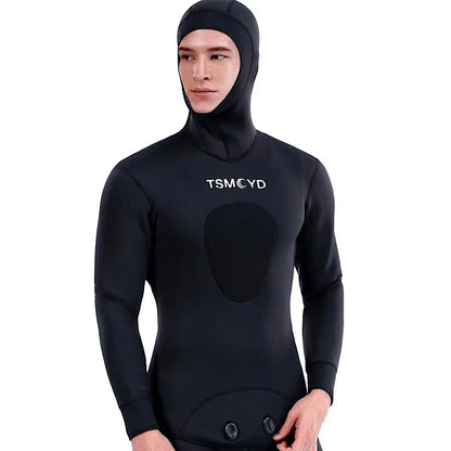 Diving Scuba Under Water Fishing SCR 3MM Black Neoprene Wetsuit Spearfishing Fishing Cold Warm Winter Two-piece Diver Suit
