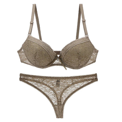 Dam Spets BH & Trosor Set – Push-Up Bygel Broderad Sexig Lingerie Plus Size, 6 Färger 75–95 B–E