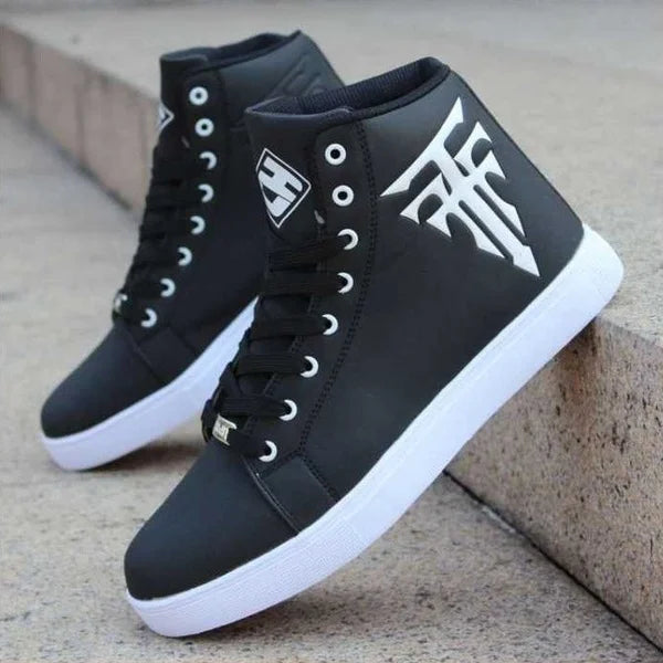 2021 New Men's High Top Sports Shoes Vulcanized Shoes Canvas Shoes Men's Casual Sports Shoes Autumn and Winter Skateboard Shoes