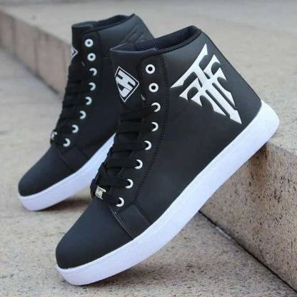 2021 New Men's High Top Sports Shoes Vulcanized Shoes Canvas Shoes Men's Casual Sports Shoes Autumn and Winter Skateboard Shoes