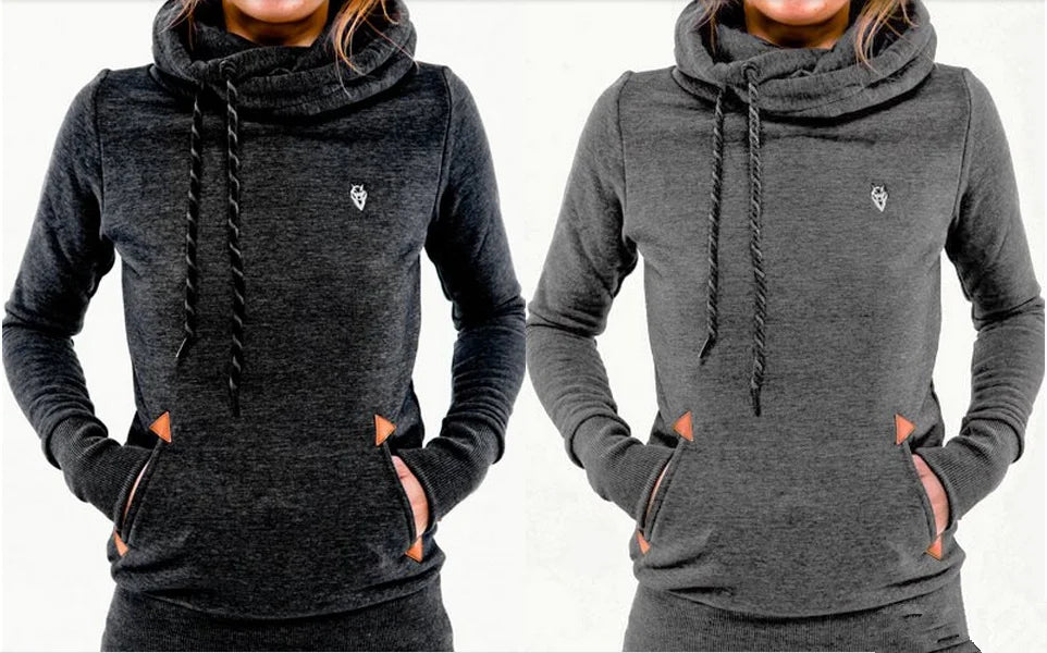 Long Sleeve Embroidered Hoodie, Pocket, Fashion Trend, Autumn