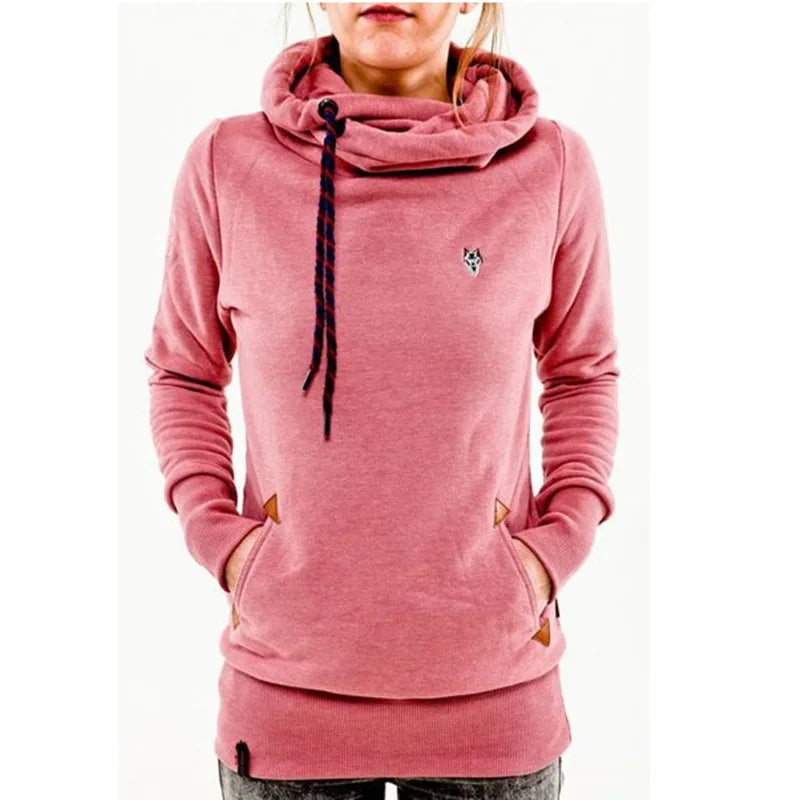 Long Sleeve Embroidered Hoodie, Pocket, Fashion Trend, Autumn