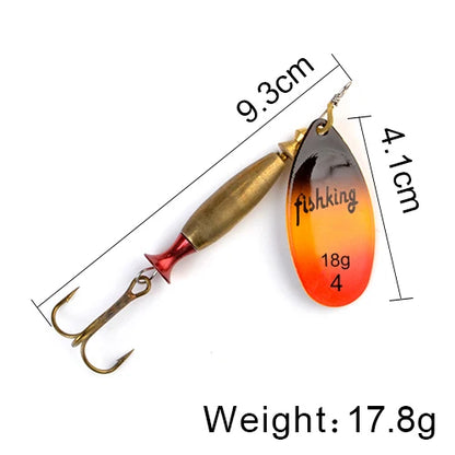 NGB 1PC Long Cast 4#-18g 5#-24g Spinner Lure Bait Spoon Lures Pike Metal Fishing Lure Bass Hard Bait With Hooks