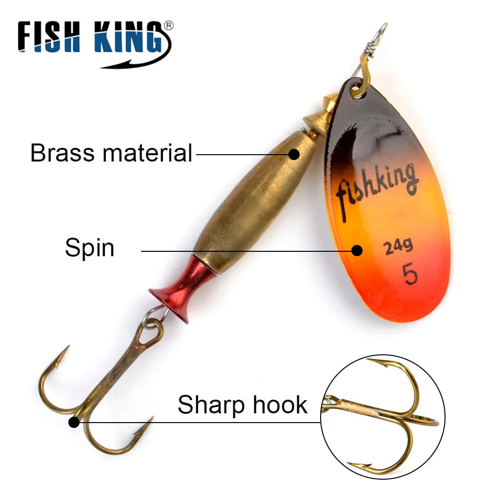 NGB 1PC Long Cast 4#-18g 5#-24g Spinner Lure Bait Spoon Lures Pike Metal Fishing Lure Bass Hard Bait With Hooks
