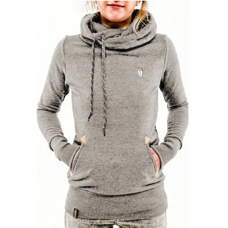 Long Sleeve Embroidered Hoodie, Pocket, Fashion Trend, Autumn
