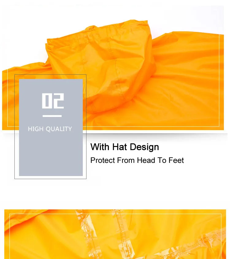Waterproof One-Piece Overalls With Hood Oil-Resistant Work Safety Clothing Coverall For Sparying Painting Factory Clothes