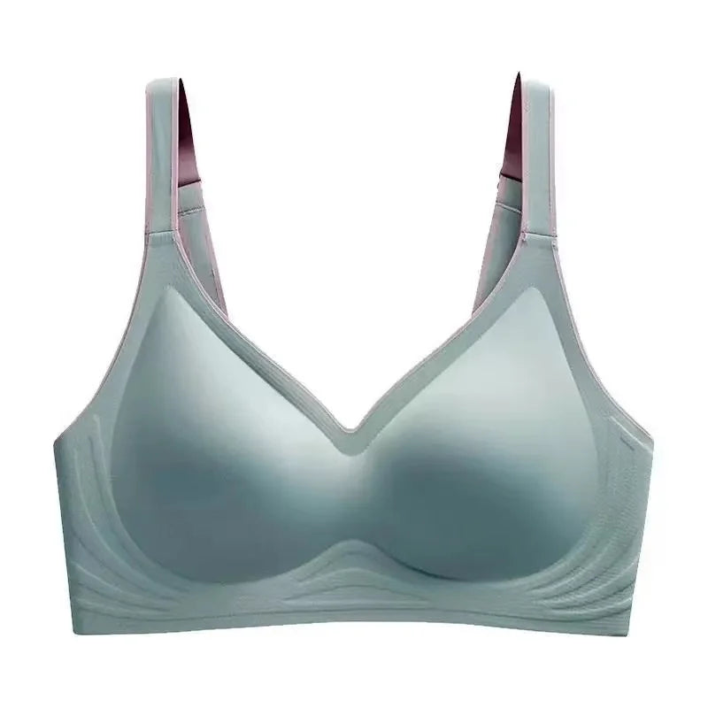 Plus Size Women's Underwear Seamless Sexy No Steel Ring Bra Push-Ups Comfortable Close-Fitting Shockproof