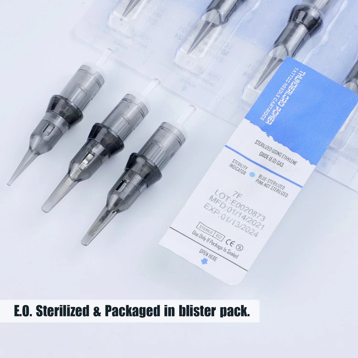 20pcs Permanent Makeup Tattoo Cartridge Needle Permanent Makeup Needles Sterilized for Tattoo Pen Machine Tattoo Needles