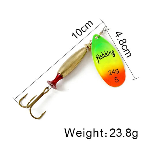 NGB 1PC Long Cast 4#-18g 5#-24g Spinner Lure Bait Spoon Lures Pike Metal Fishing Lure Bass Hard Bait With Hooks
