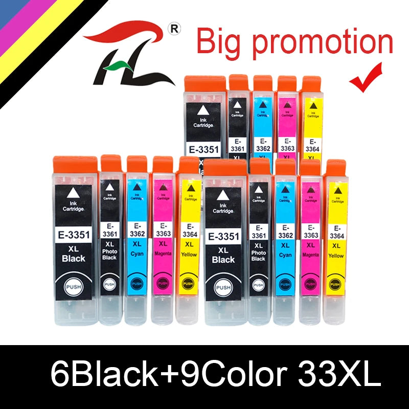 20PK Kompatibel för EPSON 33XL 33 Bläckpatron för T3351 T3361 Expression Premium XP 530 540 630 640 635 645 830 900 Skrivare