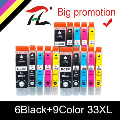 20PK Kompatibel för EPSON 33XL 33 Bläckpatron för T3351 T3361 Expression Premium XP 530 540 630 640 635 645 830 900 Skrivare
