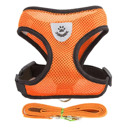 Dog Harness Cat Harness Dogs Leashs Training Soft Mesh Chest Strap Supplies Adjustable Outdoor Walking Cat Lead For Dog And Cats