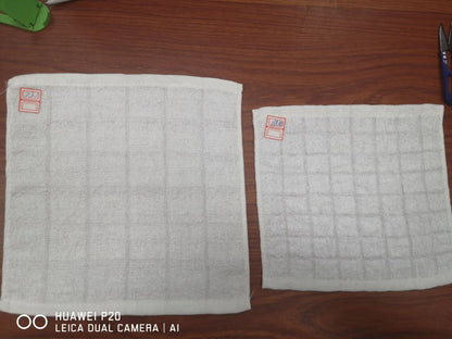 5pcs Small square towel pure cotton kindergarten white square towel foot therapy Hotel Hotel napkin small towel towels bathroom