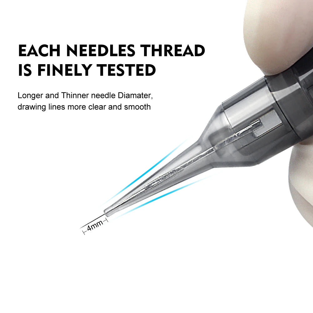 20pcs Permanent Makeup Tattoo Cartridge Needle Permanent Makeup Needles Sterilized for Tattoo Pen Machine Tattoo Needles