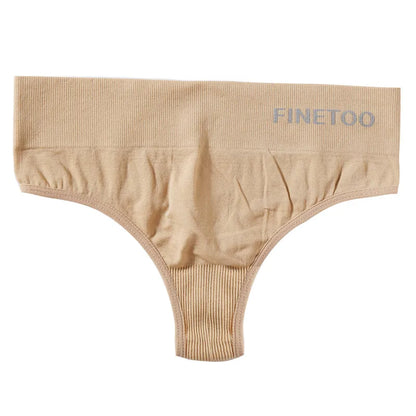 FINETOO 2PCS/Set M-2XL Bodyshaper G-String Panties Women Slim Underwear Female Lingerie Sexy Lady Thongs High Waist Underpants