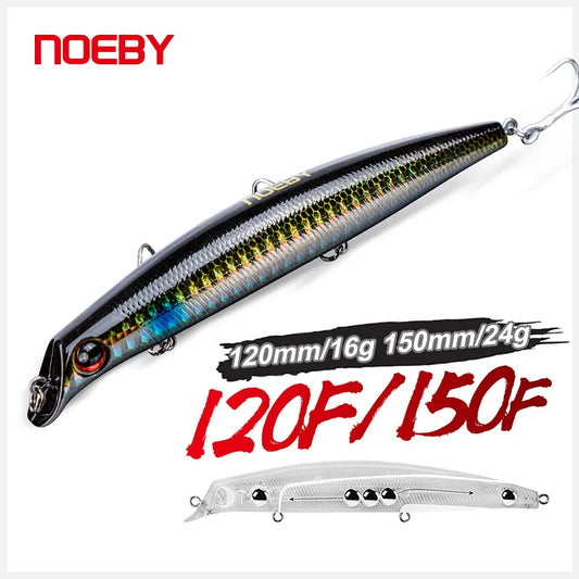 NOEBY Sasuke Minnow Fiskedrag 12cm 16g 15cm 24g Flytande