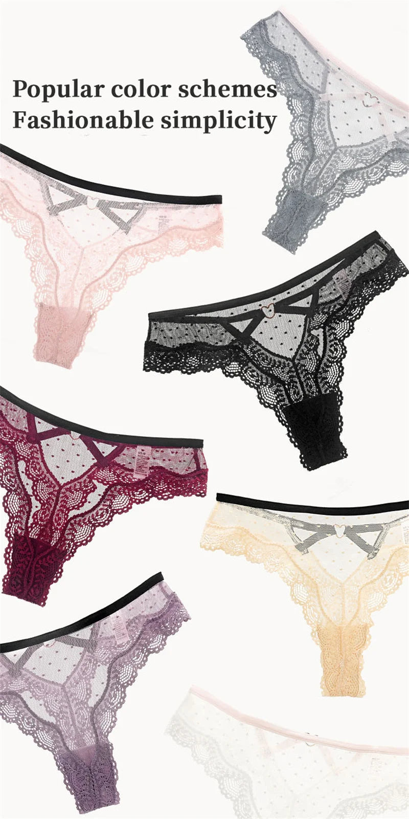 2026 Sexy Lace Panties Women Heart Low-Waist Underpant Hollow Out Thong Female Seamless Underwear  Interest Lingerie