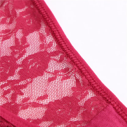Women Lace Panties Thongs Girls M-XL Intimates Lingerie Female Low Rise G-String Transparent Underwear Hollow Out T-Back Bikini