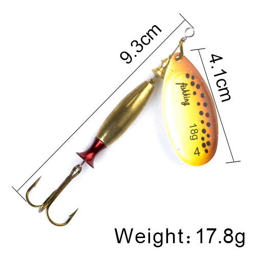 NGB 1PC Long Cast 4#-18g 5#-24g Spinner Lure Bait Spoon Lures Pike Metal Fishing Lure Bass Hard Bait With Hooks