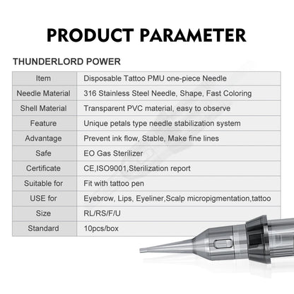 20pcs Permanent Makeup Tattoo Cartridge Needle Permanent Makeup Needles Sterilized for Tattoo Pen Machine Tattoo Needles