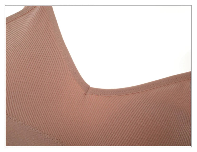 CINOON Dam Sömlös BH & Stringtrosa Set – Bygellös Bralette, Bomull, Osynlig Komfort