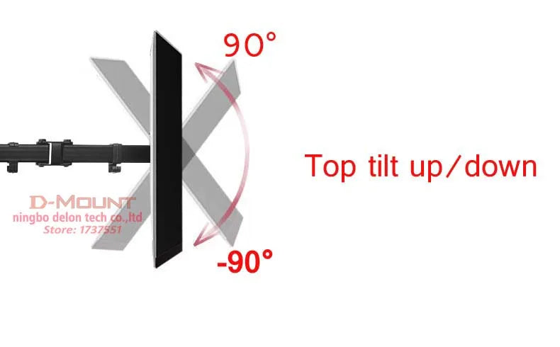 DL-MS02 Desktop Stand Full Motion 360 Degree Steel Dual Monitor Holder 10'-27' Clamp Base Monitor Mount Arm Loading 9.9kgs