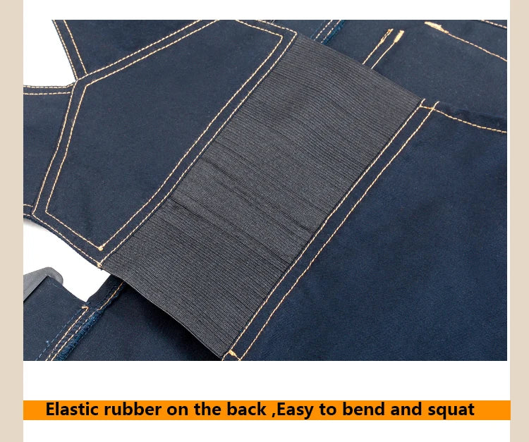 Multi Pocket Work Bib Overalls Men With Knee Pads Working Uniforms Repairman
