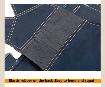 Multi Pocket Work Bib Overalls Men With Knee Pads Working Uniforms Repairman