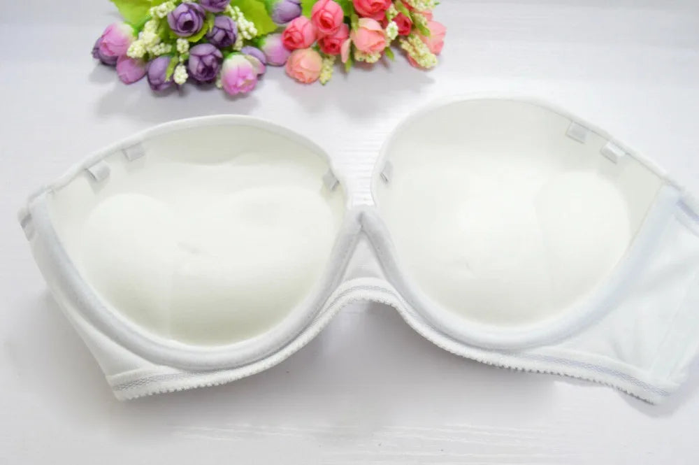 Hot Sexy Women Wedding Multiway Bralette Add 2 Cup Supper Padded Push Up Bra Strapless Bra Underwear Size 32 34 36 38 40 A B C D